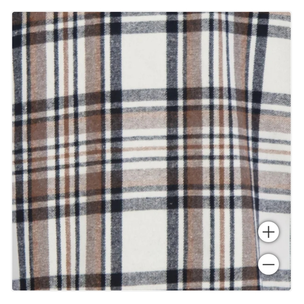 Plaid Shacket Shirt Jacket Snap Down Pockets Oversized Wool Blend NEW - Picture 4 of 9